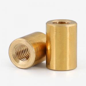 metric yellow brass cylindrical coupling nut 