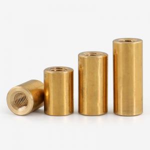 metric yellow brass cylindrical coupling nut 