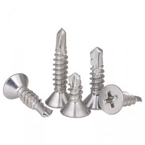 metric SS410 stainless steel cross countersunk head tapping self drilling screw 