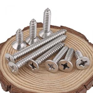 metric SS304 stainless steel cross countersunk head tapping screw 