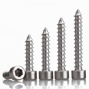 metric SS304 stainless steel cylindrical head hexagon socket tapping screw 