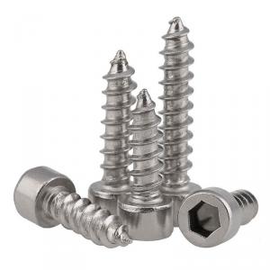 metric SS304 stainless steel cylindrical head hexagon socket tapping screw 