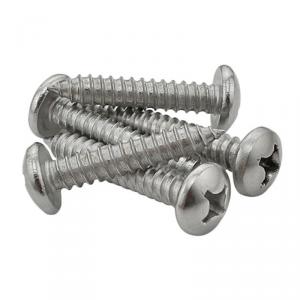 metric SS304 stainless steel cross round head tapping screw 