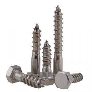 metric SS316 stainless steel hexagon head partially threaded tapping screw 