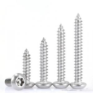 metric SS304 stainless steel torx socket security round head tapping screw 