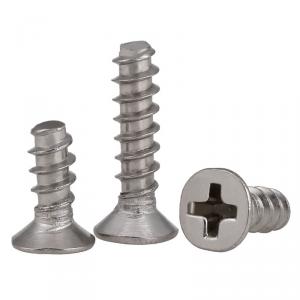 metric SS304 stainless steel cross countersunk head cut tail tapping screw 