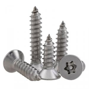 metric SS304 stainless steel torx socket security countersunk head tapping screw 
