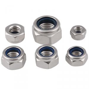 metric SS304 stainless steel hexagon lock nut 