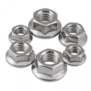 metric SS304 stainless steel hexagon flange lock  nut  