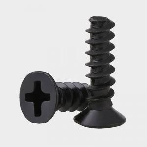 metric SS304 stainless steel black cross countersunk head cut tail tapping screw 