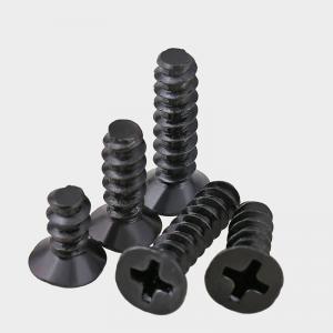 metric SS304 stainless steel black cross countersunk head cut tail tapping screw 