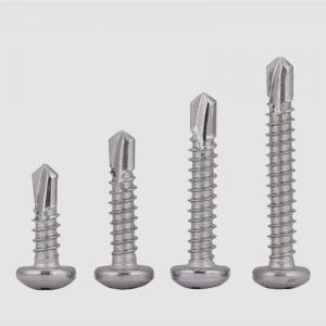 metric SS410 stainless steel cross round head tapping self drilling screw 